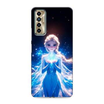 Силиконовый чехол на Tecno Camon 17P с принтом Холодное сердце Frozen
