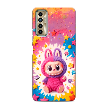 Силиконовый чехол на Tecno Camon 17P с принтом Labubu Лабубу