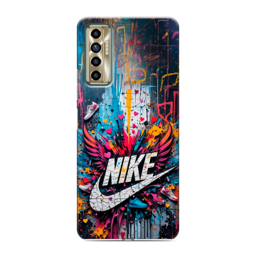 Силиконовый чехол на Tecno Camon 17P с принтом Nike Найк Силиконовый чехол на Tecno Camon 17P с принтом Nike Найк