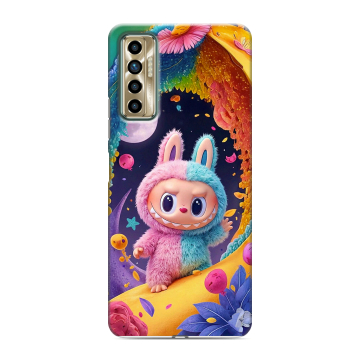 Силиконовый чехол на Tecno Camon 17P с принтом Labubu Лабубу Силиконовый чехол на Tecno Camon 17P с принтом Labubu Лабубу
