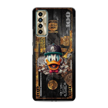 Силиконовый чехол на Tecno Camon 17P с принтом Дональд Дак Доллар Силиконовый чехол на Tecno Camon 17P с принтом Дональд Дак Доллар