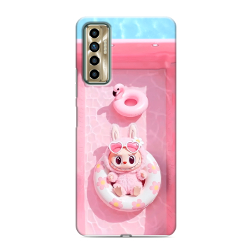 Силиконовый чехол на Tecno Camon 17P с принтом Labubu Лабубу