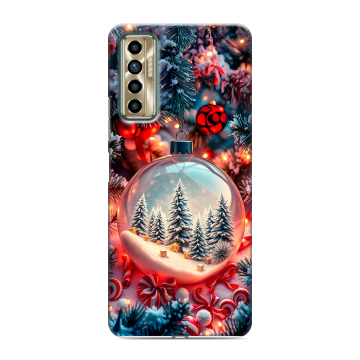 Силиконовый чехол на Tecno Camon 17P с принтом Новый год