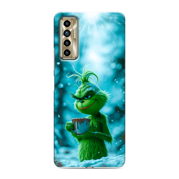 Силиконовый чехол на Tecno Camon 17P с принтом Новый год гринч