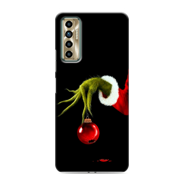 Силиконовый чехол на Tecno Camon 17P с принтом Новый год Гринч