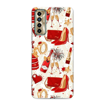 Силиконовый чехол на Tecno Camon 17P с принтом Новый год Силиконовый чехол на Tecno Camon 17P с принтом Новый год