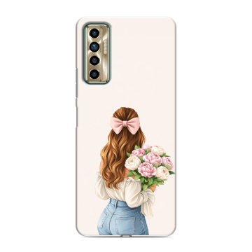 Силиконовый чехол на Tecno Camon 17P с принтом женский Силиконовый чехол на Tecno Camon 17P с принтом женский