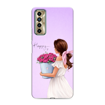 Силиконовый чехол на Tecno Camon 17P с принтом женский Силиконовый чехол на Tecno Camon 17P с принтом женский