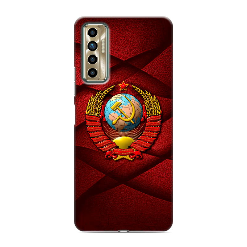 Силиконовый чехол на Tecno Camon 17P с принтом Герб СССР Силиконовый чехол на Tecno Camon 17P с принтом Герб СССР