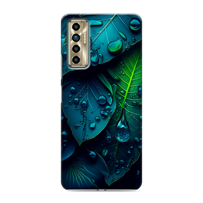 Силиконовый чехол на Tecno Camon 17P с принтом Листья Силиконовый чехол на Tecno Camon 17P с принтом Листья