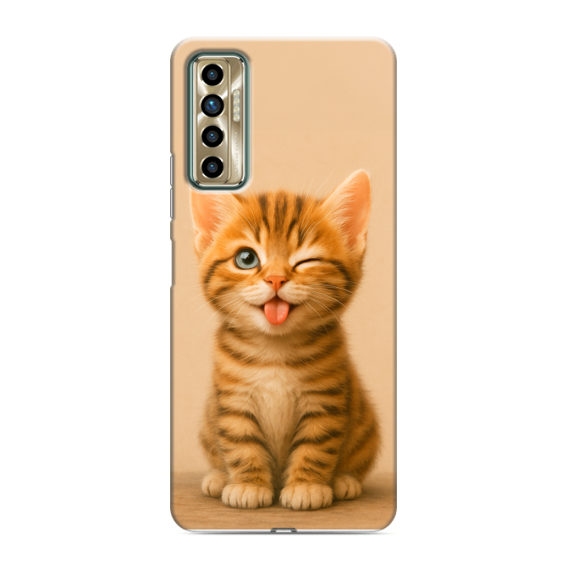 Силиконовый чехол на Tecno Camon 17P с принтом котенок Силиконовый чехол на Tecno Camon 17P с принтом котенок