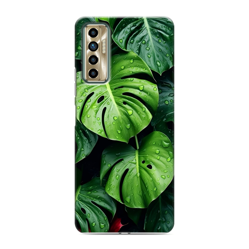 Силиконовый чехол на Tecno Camon 17P с принтом Листья Силиконовый чехол на Tecno Camon 17P с принтом Листья