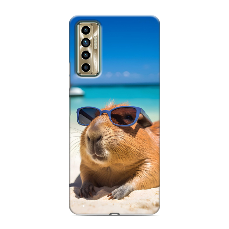 Силиконовый чехол на Tecno Camon 17P с принтом Капибара Силиконовый чехол на Tecno Camon 17P с принтом Капибара