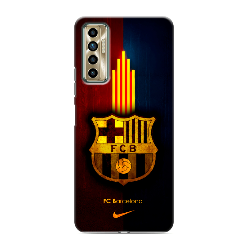 Силиконовый противоударный чехол на Tecno Camon 17P с принтом Барселона Barcelona Силиконовый противоударный чехол на Tecno Camon 17P с принтом Барселона Barcelona