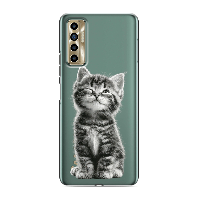 Силиконовый противоударный чехол на Tecno Camon 17P с принтом Котенок Силиконовый противоударный чехол на Tecno Camon 17P с принтом Котенок