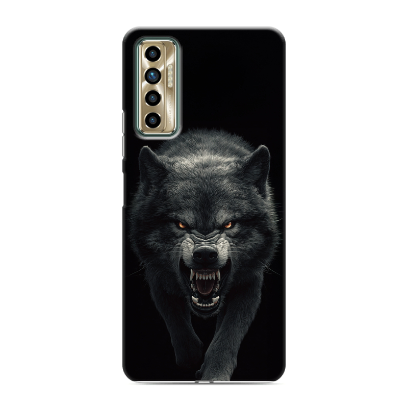 Силиконовый чехол на Tecno Camon 17P с принтом Волк Силиконовый чехол на Tecno Camon 17P с принтом Волк
