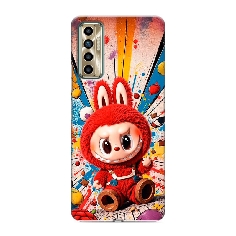 Силиконовый чехол на Tecno Camon 17P с принтом Labubu Лабубу Силиконовый чехол на Tecno Camon 17P с принтом Labubu Лабубу