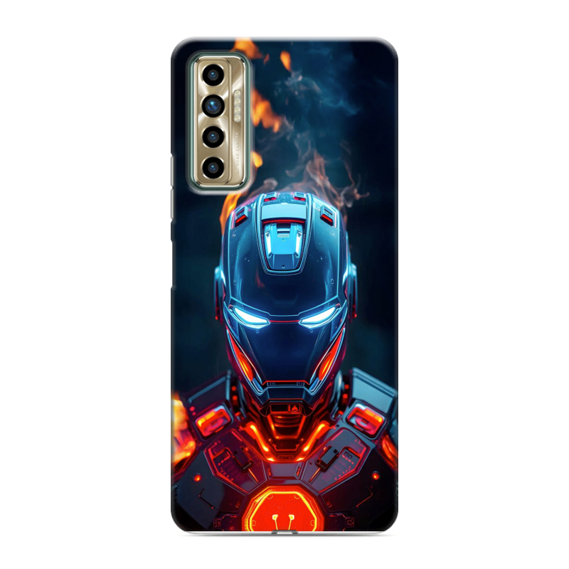 Силиконовый противоударный чехол на Tecno Camon 17P с принтом IronMan Железный человек Силиконовый противоударный чехол на Tecno Camon 17P с принтом IronMan Железный человек