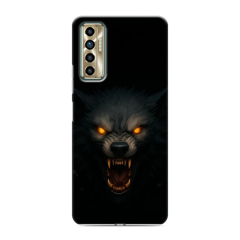 Силиконовый противоударный чехол на Tecno Camon 17P с принтом Волк Силиконовый противоударный чехол на Tecno Camon 17P с принтом Волк