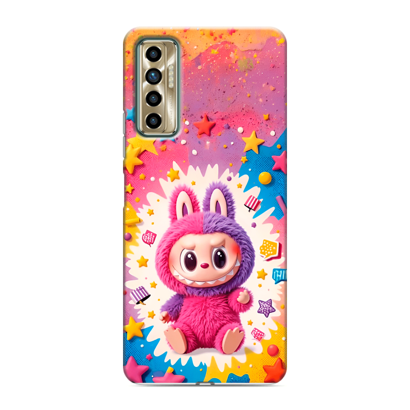 Силиконовый чехол на Tecno Camon 17P с принтом Labubu Лабубу Силиконовый чехол на Tecno Camon 17P с принтом Labubu Лабубу