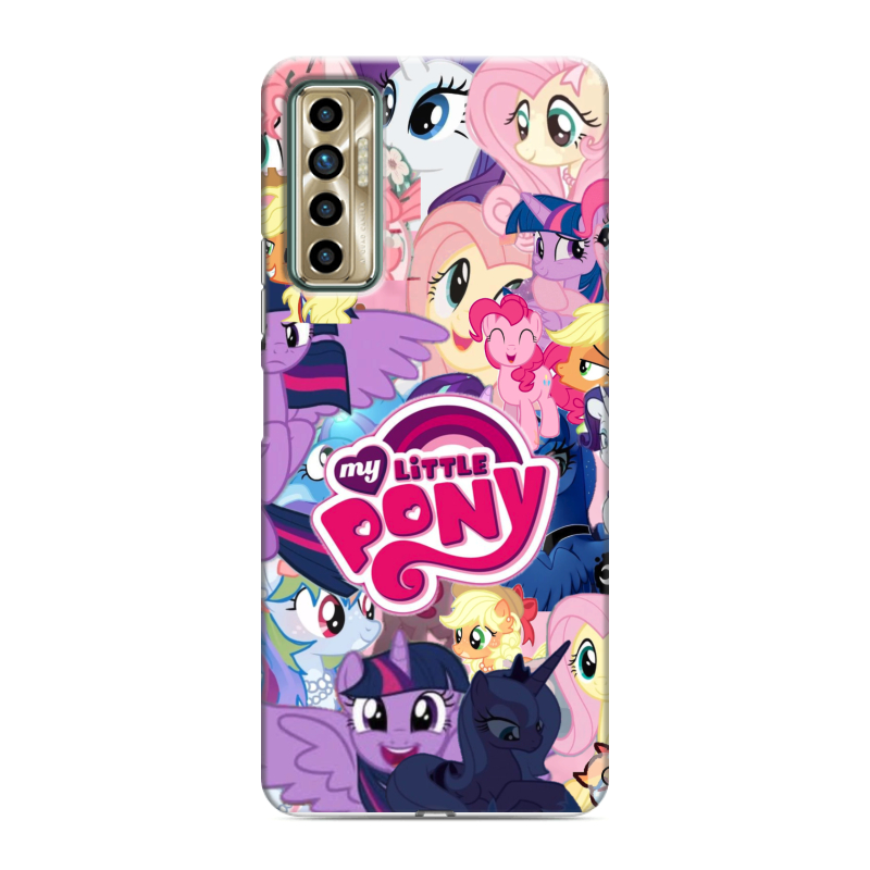 Силиконовый противоударный чехол на Tecno Camon 17P с принтом My little pony Дружба чудо Силиконовый противоударный чехол на Tecno Camon 17P с принтом My little pony Дружба чудо
