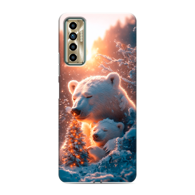 Силиконовый противоударный чехол на Tecno Camon 17P с принтом Новый год Силиконовый противоударный чехол на Tecno Camon 17P с принтом Новый год