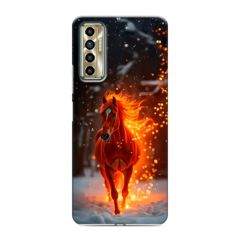 Силиконовый противоударный чехол на Tecno Camon 17P с принтом Новый год Силиконовый противоударный чехол на Tecno Camon 17P с принтом Новый год