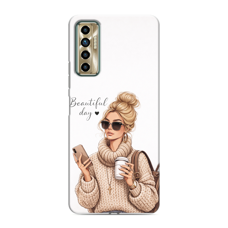 Силиконовый чехол на Tecno Camon 17P с принтом женский Силиконовый чехол на Tecno Camon 17P с принтом женский