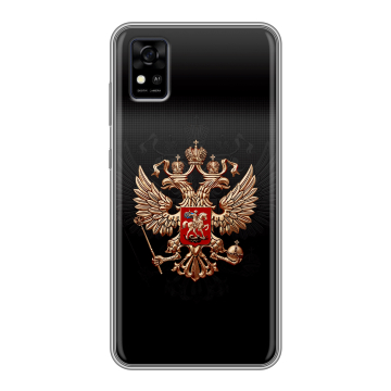 Силиконовый чехол на ZTE Blade A31 с принтом Герб России Силиконовый чехол на ZTE Blade A31 с принтом Герб России