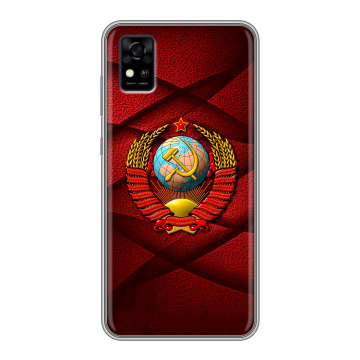 Силиконовый чехол на ZTE Blade A31 с принтом Герб СССР Силиконовый чехол на ZTE Blade A31 с принтом Герб СССР