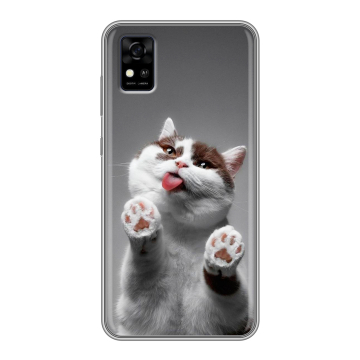 Силиконовый чехол на ZTE Blade A31 с принтом Коты Силиконовый чехол на ZTE Blade A31 с принтом Коты
