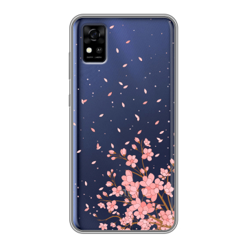 Силиконовый чехол на ZTE Blade A31 с принтом Ветка сакуры