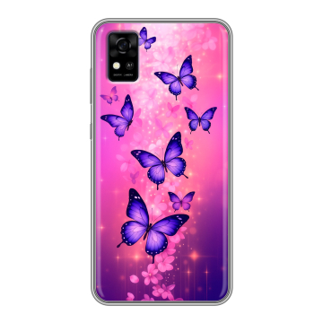 Силиконовый чехол на ZTE Blade A31 с принтом Бабочки Силиконовый чехол на ZTE Blade A31 с принтом Бабочки