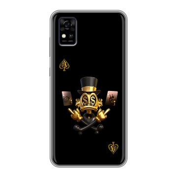 Силиконовый чехол на ZTE Blade A31 с принтом Золотой скрудж макдак Силиконовый чехол на ZTE Blade A31 с принтом Золотой скрудж макдак