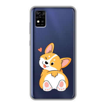 Силиконовый чехол на ZTE Blade A31 с принтом Корги
