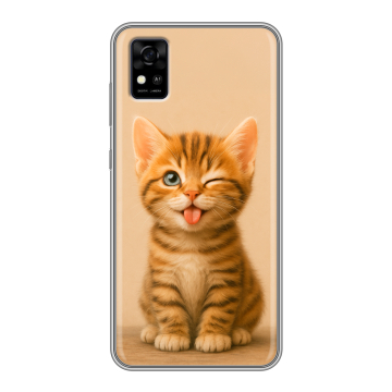 Силиконовый чехол на ZTE Blade A31 с принтом котенок