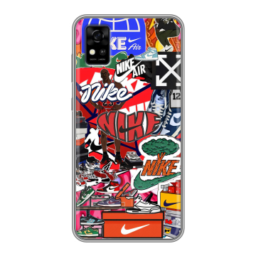 Силиконовый чехол на ZTE Blade A31 с принтом Найк Nike яркий