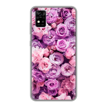 Силиконовый чехол на ZTE Blade A31 с принтом лавандовые розы