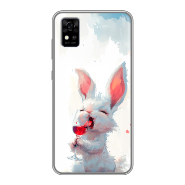 Силиконовый чехол на ZTE Blade A31 с принтом кролик зайчик
