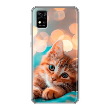 Силиконовый чехол на ZTE Blade A31 с принтом котик Силиконовый чехол на ZTE Blade A31 с принтом котик