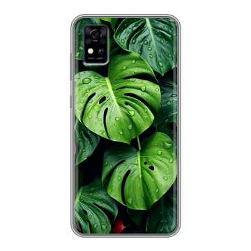 Силиконовый чехол на ZTE Blade A31 с принтом Листья Силиконовый чехол на ZTE Blade A31 с принтом Листья