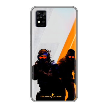 Силиконовый чехол на ZTE Blade A31 с принтом Контер страйк Counter strike