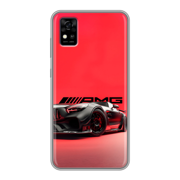 Силиконовый чехол на ZTE Blade A31 с принтом Мерседес Mercedes AMG