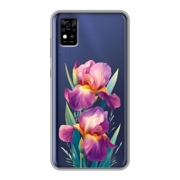 Силиконовый чехол на ZTE Blade A31 с принтом Цветы орхидеи