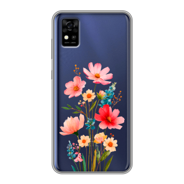 Силиконовый чехол на ZTE Blade A31 с принтом Цветы