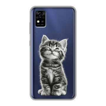 Силиконовый чехол на ZTE Blade A31 с принтом Котенок Силиконовый чехол на ZTE Blade A31 с принтом Котенок