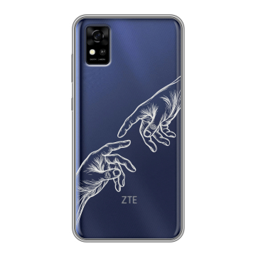 Силиконовый чехол на ZTE Blade A31 с принтом Сотворение мира