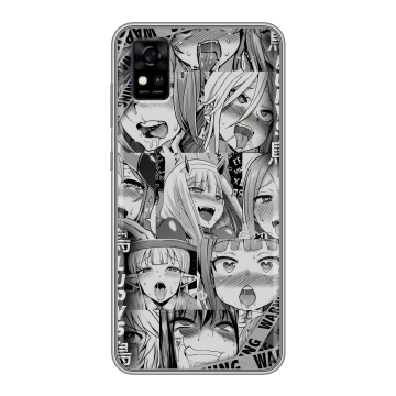 Силиконовый чехол на ZTE Blade A31 с принтом Ahegao Ахегао Аниме