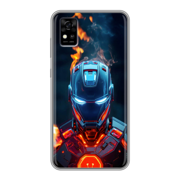 Силиконовый чехол на ZTE Blade A31 с принтом IronMan Железный человек