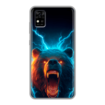 Силиконовый чехол на ZTE Blade A31 с принтом Медведь